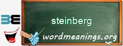 WordMeaning blackboard for steinberg